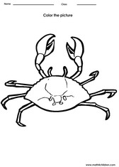 coloring crab activity for kids