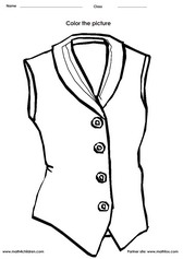 color a jacket activity for kids