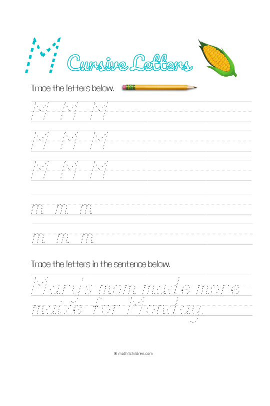 Cursive m worksheet pdf download