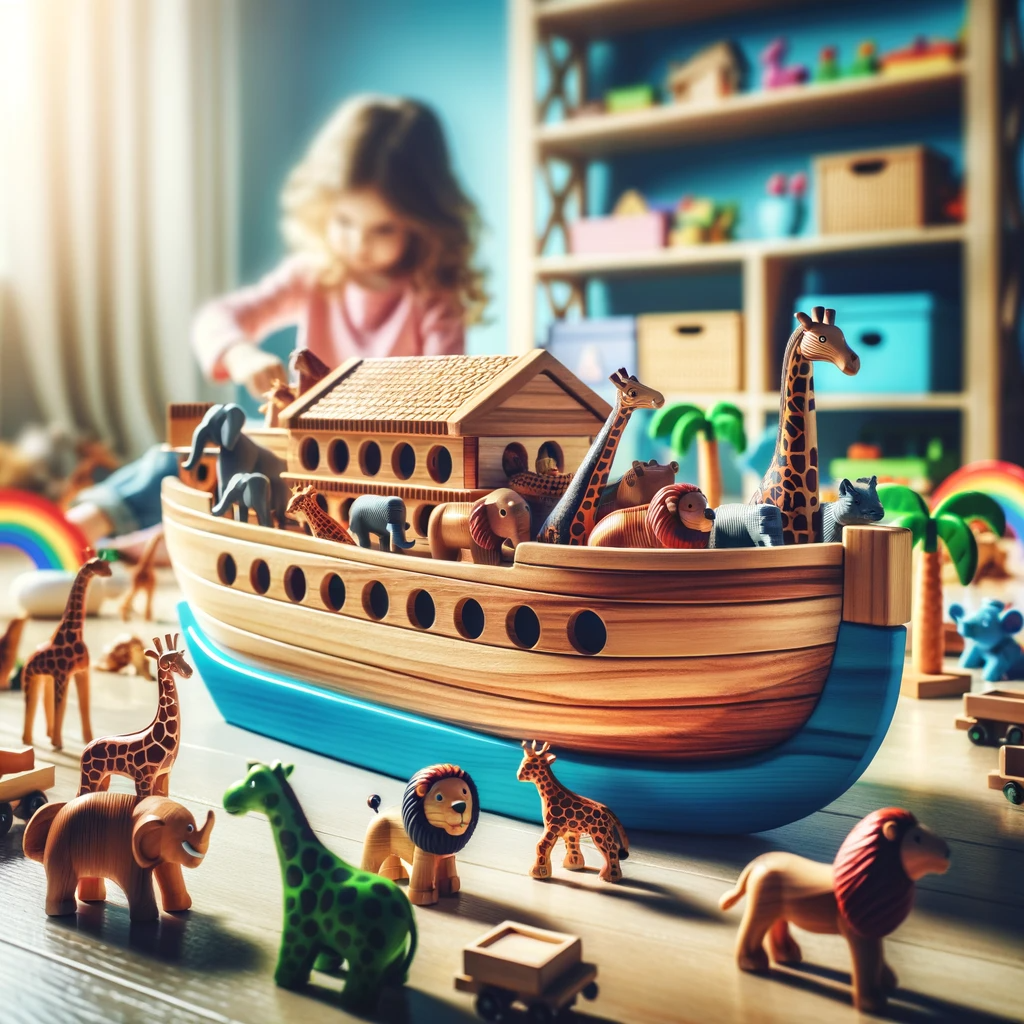 Wooden Noahs Ark Toy
