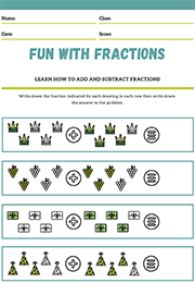  Addition Of Fractions Illustrated With Pictures