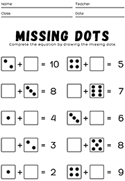  Addition While Drawing Missing Dots