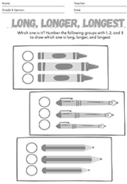  Compare Lengths Long Longer Longest