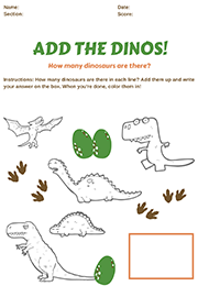  Counting Dinosaurs Activity