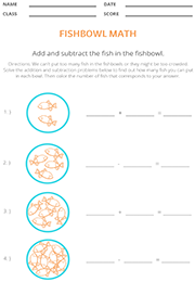  Addition And Subtraction Fish Bowl Game