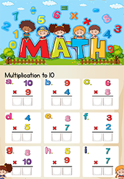  Multiplication Sheet 1 To Ten Colored Numbers