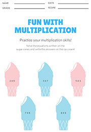  Multiplication With Ice Cream Cones