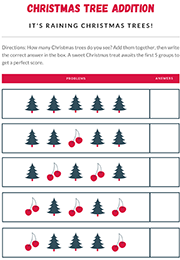  Addition Christmas Tree Exercise