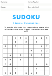  Sudoku Math Puzzle