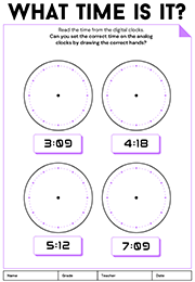  Telling Time Minutes Past