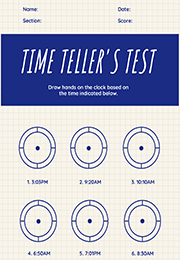  Telling Time While Drawing Hands Of A Clock