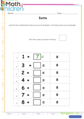 easy math worksheets for grade 1