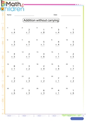  Addition one digit vertically