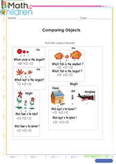  Comparisons shuffled objects