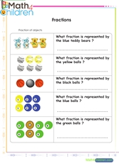  Fractions of objects illustrated with pictures