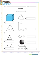 Geometry shapes cones cubes