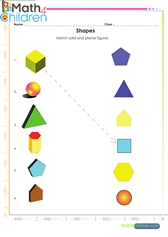  Solid matched with planar shapes