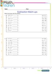  Addition subtraction matchup drill