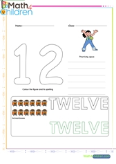  Number 12 worksheet
