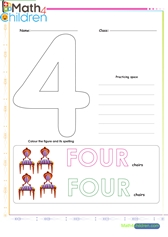  Number 4 worksheet