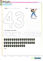  Number 43 worksheet