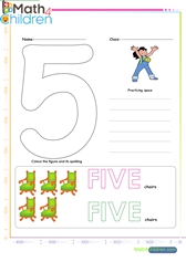  Number 5 worksheet