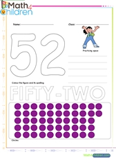  Number 52 worksheet