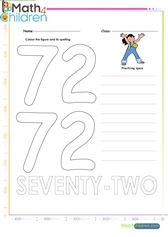  Number 72 worksheet