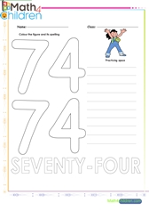  Number 74 worksheet