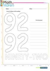  Number 92 worksheet