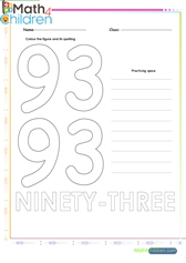  Number 93 worksheet