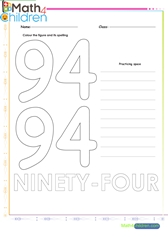  Number 94 worksheet