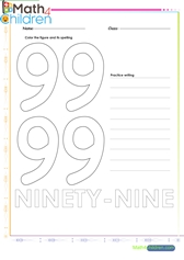  Number 99 worksheet