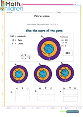  Place value illustrated with arrows