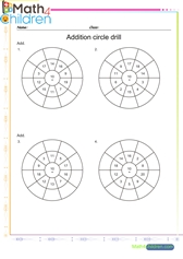  Addition circle drill sheet 1