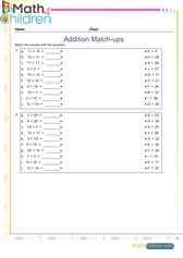 Addition matchup exercise