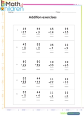  Addition of 2 and 1 digit numbers