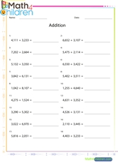  Addition of 3 digit numbers horizontally