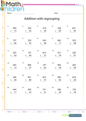  Addition of 3 to 2 digit numbers sheet 2