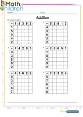  Addition table drill