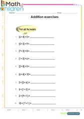  Addition with brackets