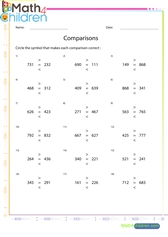  Comparisons worksheet 3