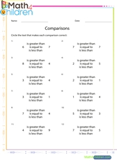  Comparisons worksheet 4