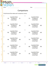  Comparisons worksheet 5