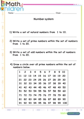  Number system prime even odd