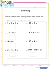  Addition and estimation