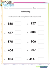 Estimation of numbers to nearest hundred