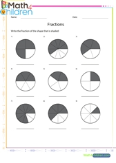  Fractions shown with circles 1