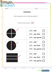  Fractions half quater third