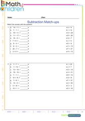  Addition and subtraction matchup
